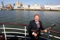 FILE - This April 20, 2009 file photo shows Gerry Marsden on board the Mersey ferry. Gerry Mars ...