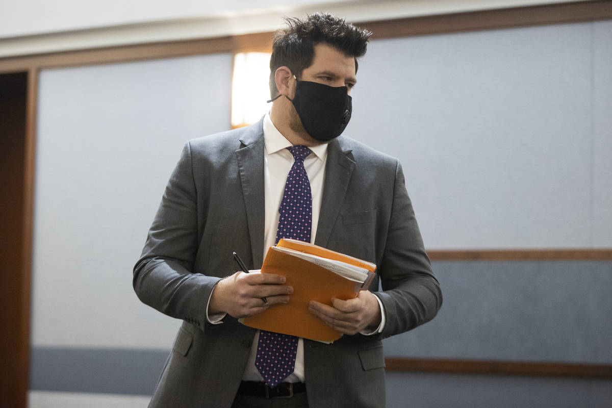 Defense attorney Shane Zeller appears in court for the court hearing of his client Jordan Barso ...