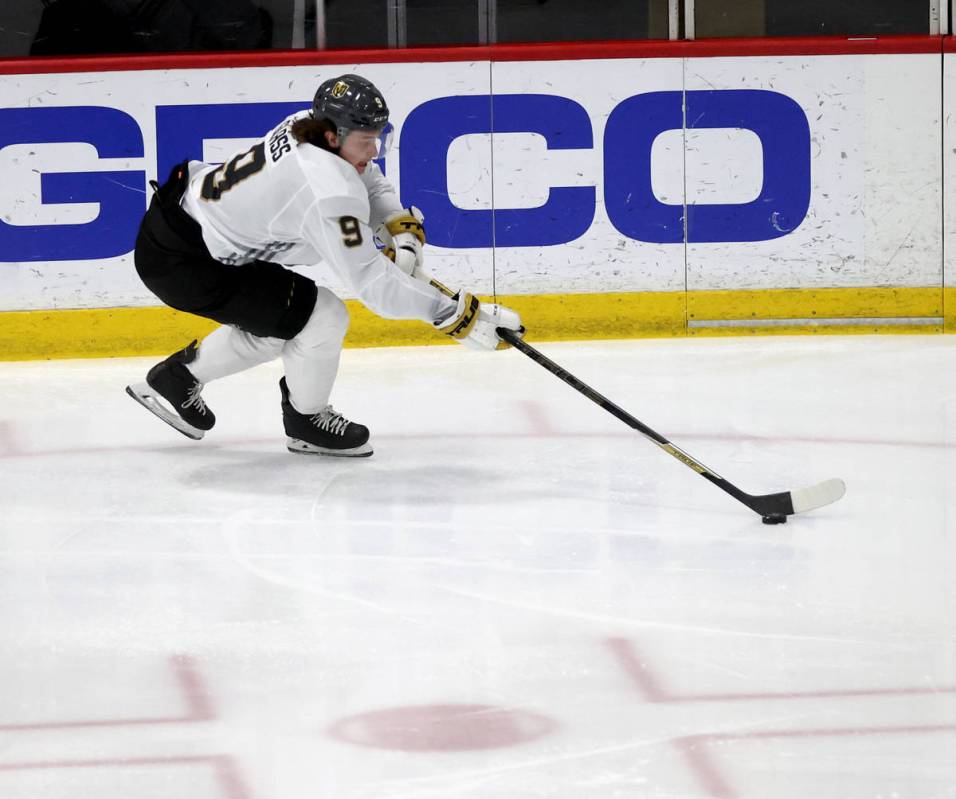 Golden Knights center Cody Glass (9) during training camp at City National Arena in Las Vegas T ...