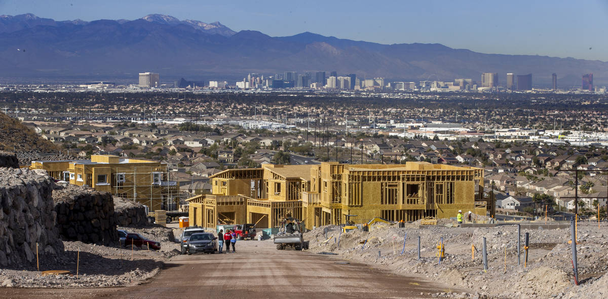 Family members gather at the construction site to search the Amargosa Trail in Henderson for Ja ...