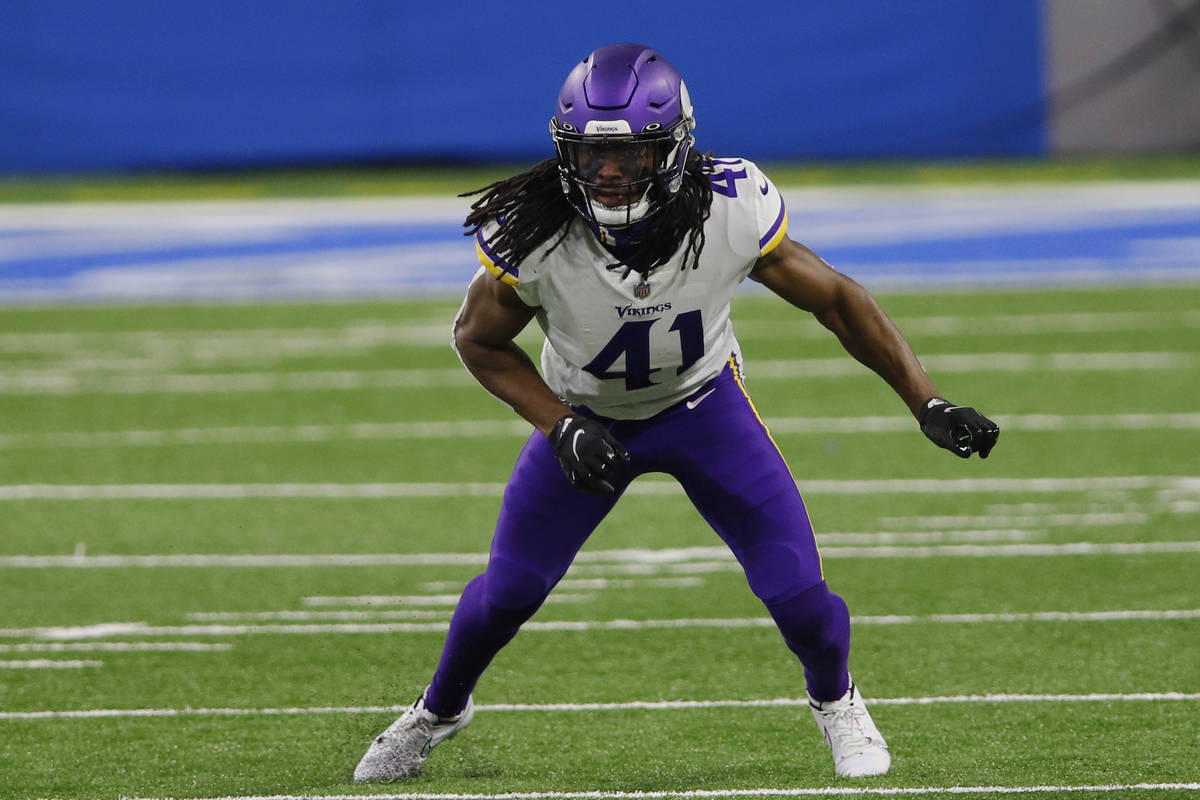 Minnesota Vikings free safety Anthony Harris plays during the first half of an NFL football gam ...
