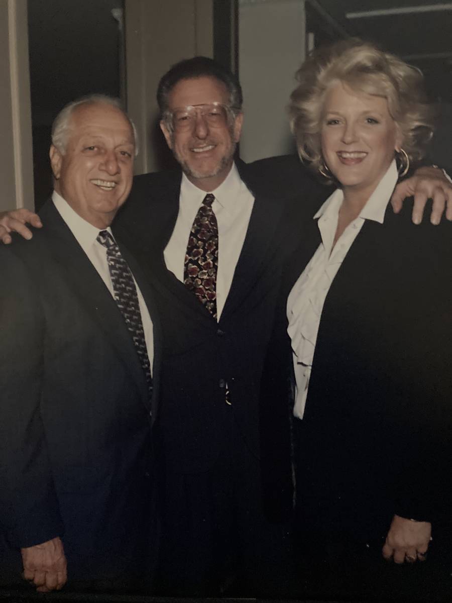 Tommy Lasorda, Oscar Goodman and Carolyn Goodman are shown at the Goodmans' home in Las Vegas i ...