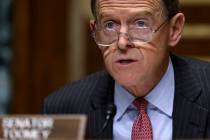 Sen. Pat Toomey, R-Pa., speaks during a Congressional Oversight Commission hearing on Capitol H ...