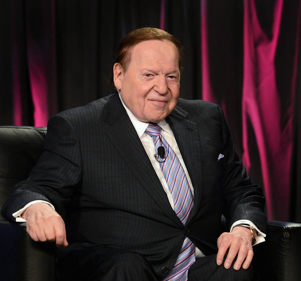 LAS VEGAS, NV - OCTOBER 01: Chairman & CEO Las Vegas Sands Corp., Sheldon Adelson speaks at th ...
