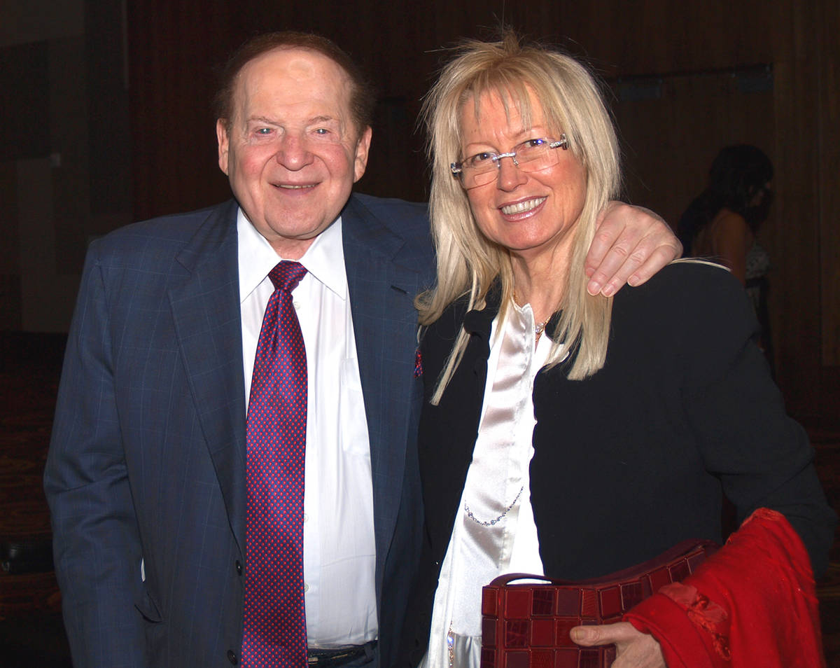 Las Vegas Sands Corp. Chairman and CEO Sheldon Adelson and his wife, Dr. Miriam Adelson. Sheldo ...