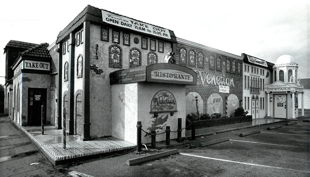 The Venetian Ristorante at 3713 W. Sahara Ave. is shown in an undated photo. (Las Vegas Review- ...
