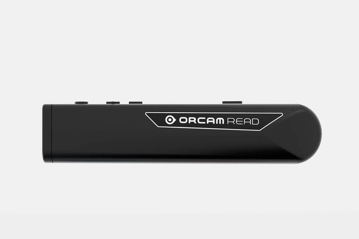 OrCam’s Read, AI technology for the visually impaired that reads aloud text on pages and ...