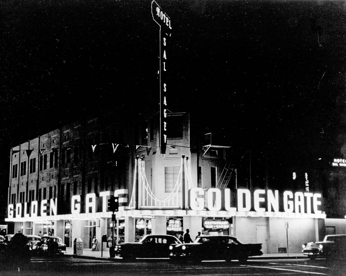 Golden Gate and Hotel Sal Sagev pictured in the late 1950s. (Golden Gate Hotel & Casino)