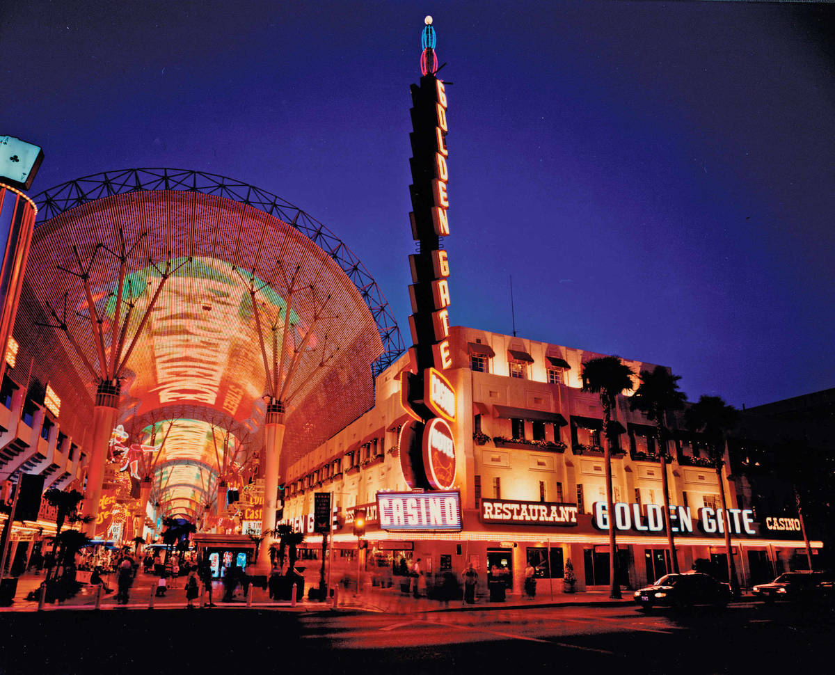 Fremont Street Experience and Golden Gate in 1998. (Golden Gate Hotel & Casino)