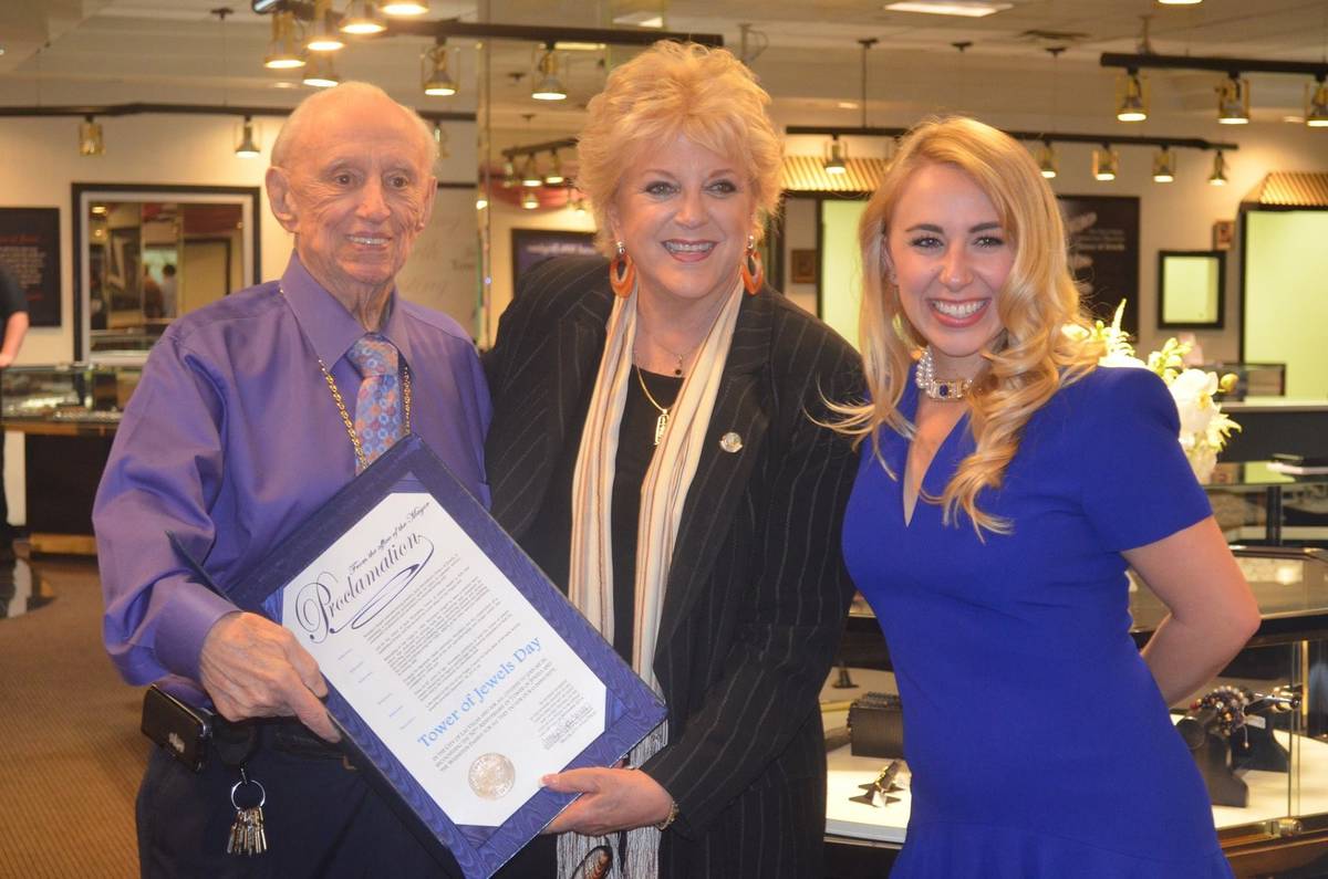 In 2014, Las Vegas Mayor Carolyn Goodman presented Jack Weinstein and Polly Weinstein a city pr ...