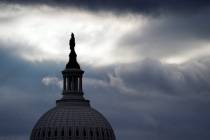 The bronze Statue of Freedom, by Thomas Crawford, is the crowning feature of the dome of the U. ...