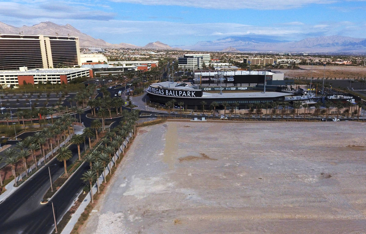 A vacant lot near Las Vegas Ballpark is photographed on Wednesday, Jan. 20, 2021, in Summerlin. ...