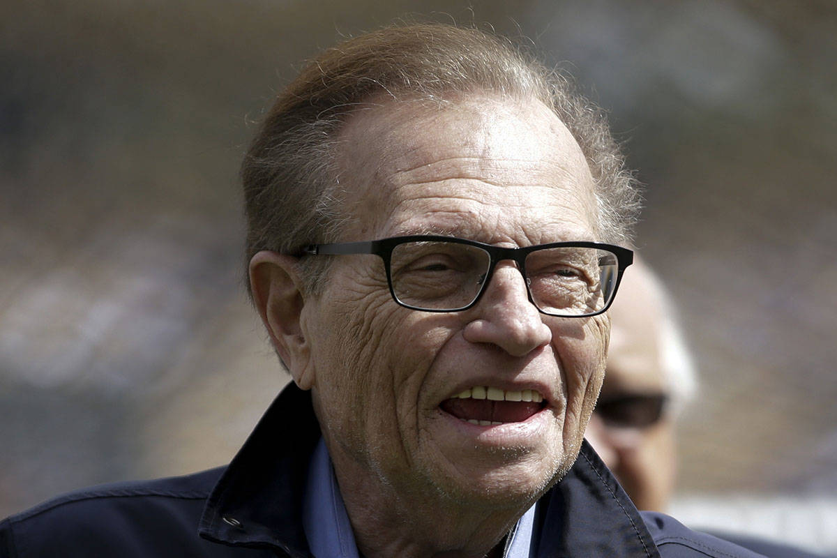 FILE - This April 1, 2013 file photo shows talk show host Larry King attends a season-opening b ...