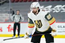 Vegas Golden Knights right wing Alex Tuch (89) in the second period during an NHL hockey game a ...