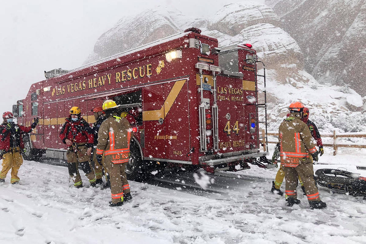 An injured hiker was rescued near Red Rock Canyon National Conservation Area on Monday, Jan. 25 ...