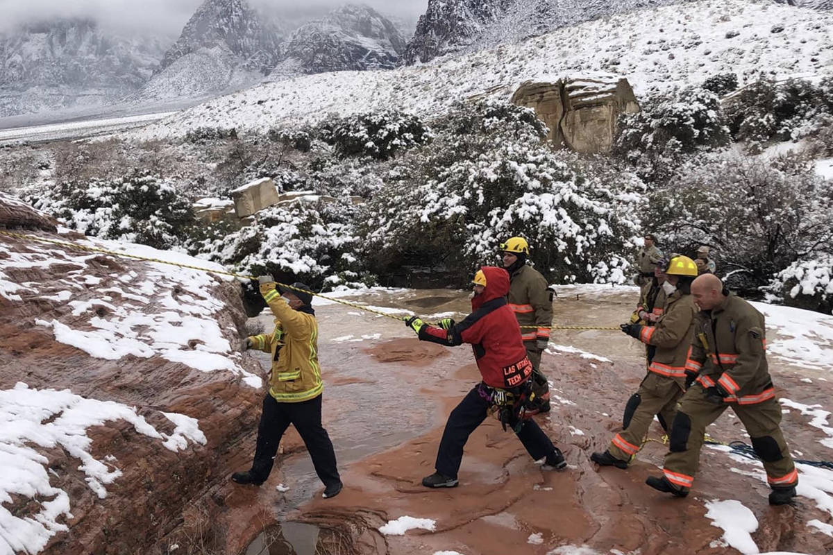 An injured hiker was rescued near Red Rock Canyon National Conservation Area on Monday, Jan. 25 ...