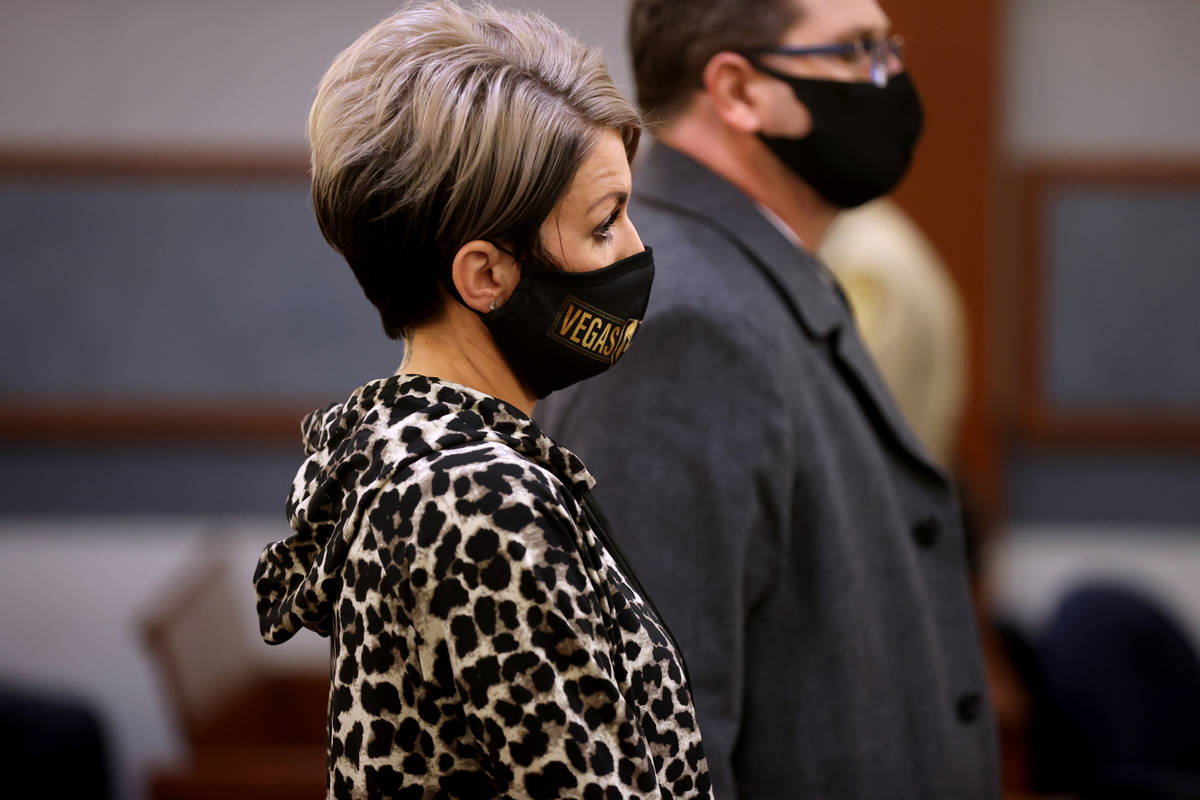 Dana Nee appears in court with her attorney, Paul Andras, at the Regional Justice Center in Las ...