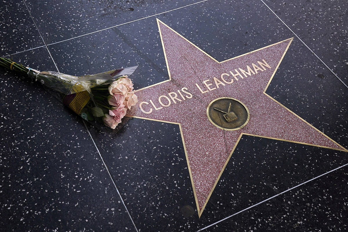 Flowers lie on the Hollywood Walk of Fame star of the late Oscar-winning actress Cloris Leachma ...