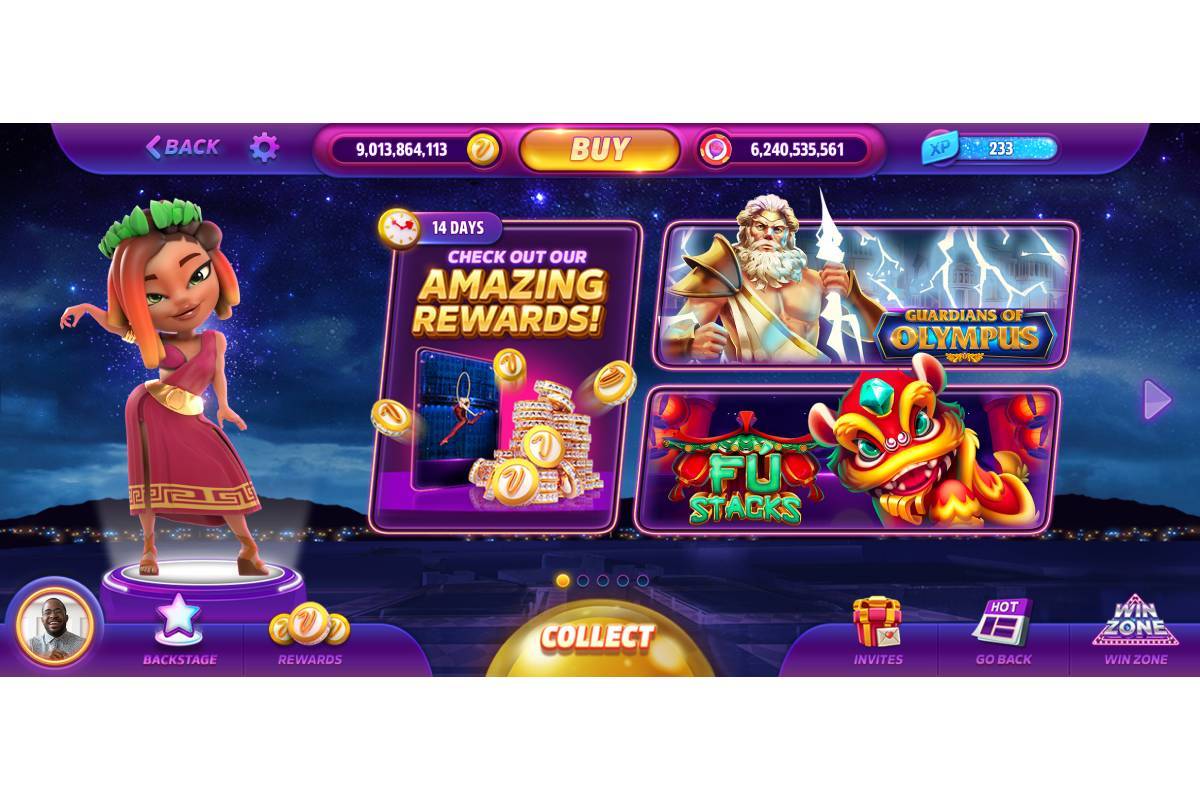 One of PlayStudios' mobile gaming apps, myVEGAS. (Courtesy, PlayStudios)