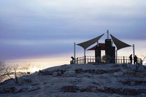 A view of Sunset Park’s Dunes Discovery Area overlook as the sun sets in mid-January. (Natali ...