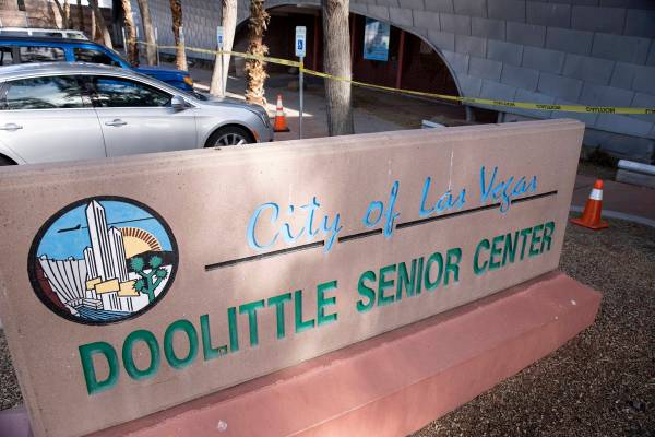 Doolittle Senior Center in Las Vegas where a pop-up COVID-19 vaccination site was opened on Wed ...