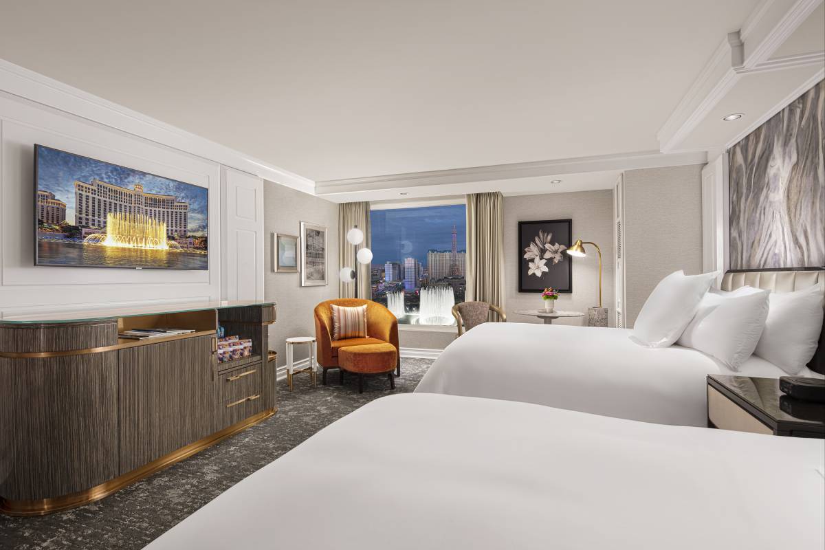 A Bellagio guest room after renovations. (Courtesy, MGM Resorts International)