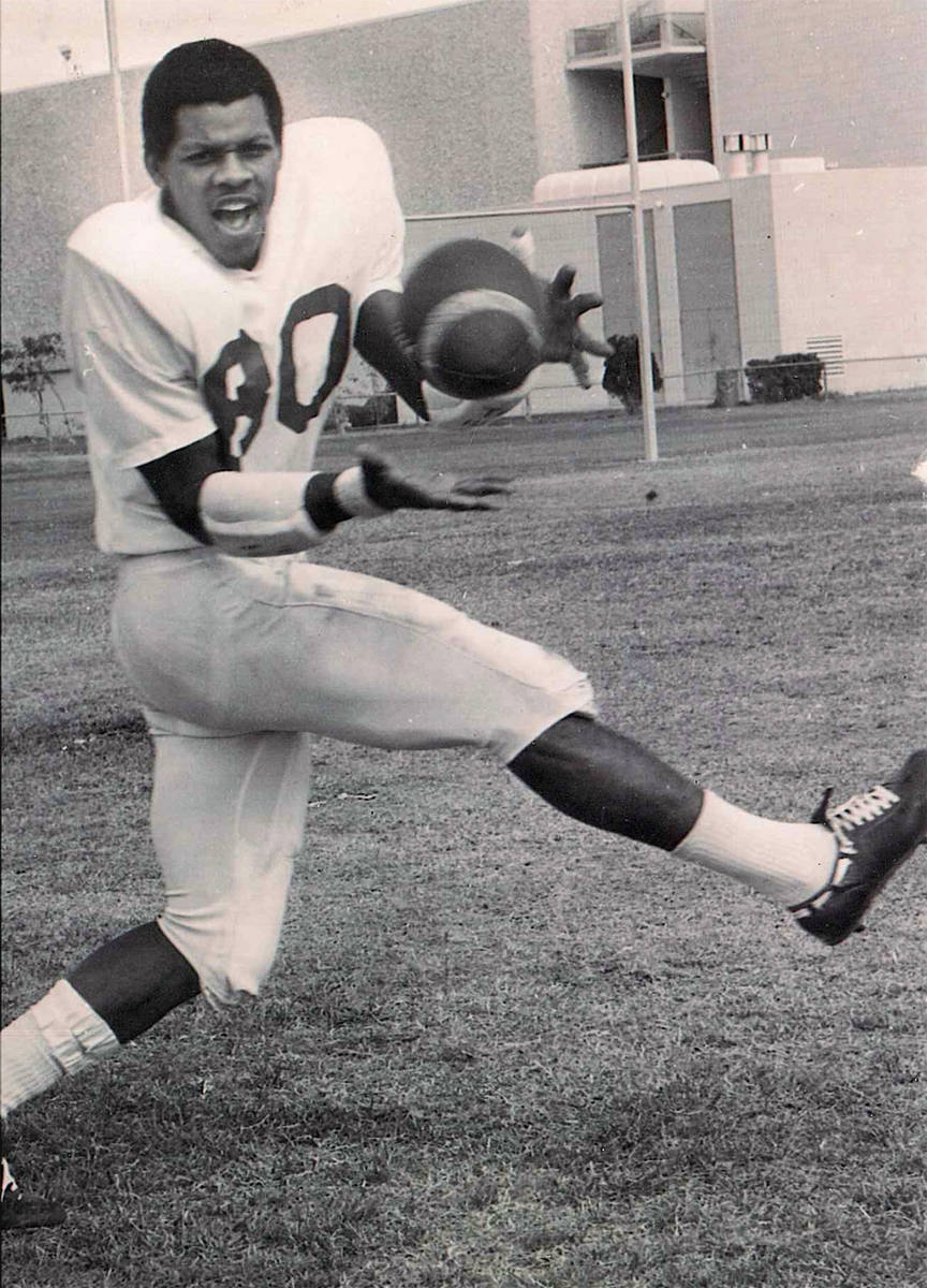 Wide receiver Nate Hawkins played at UNLV from 1968 to 1971. He died Jan. 31. Photo courtesy of ...