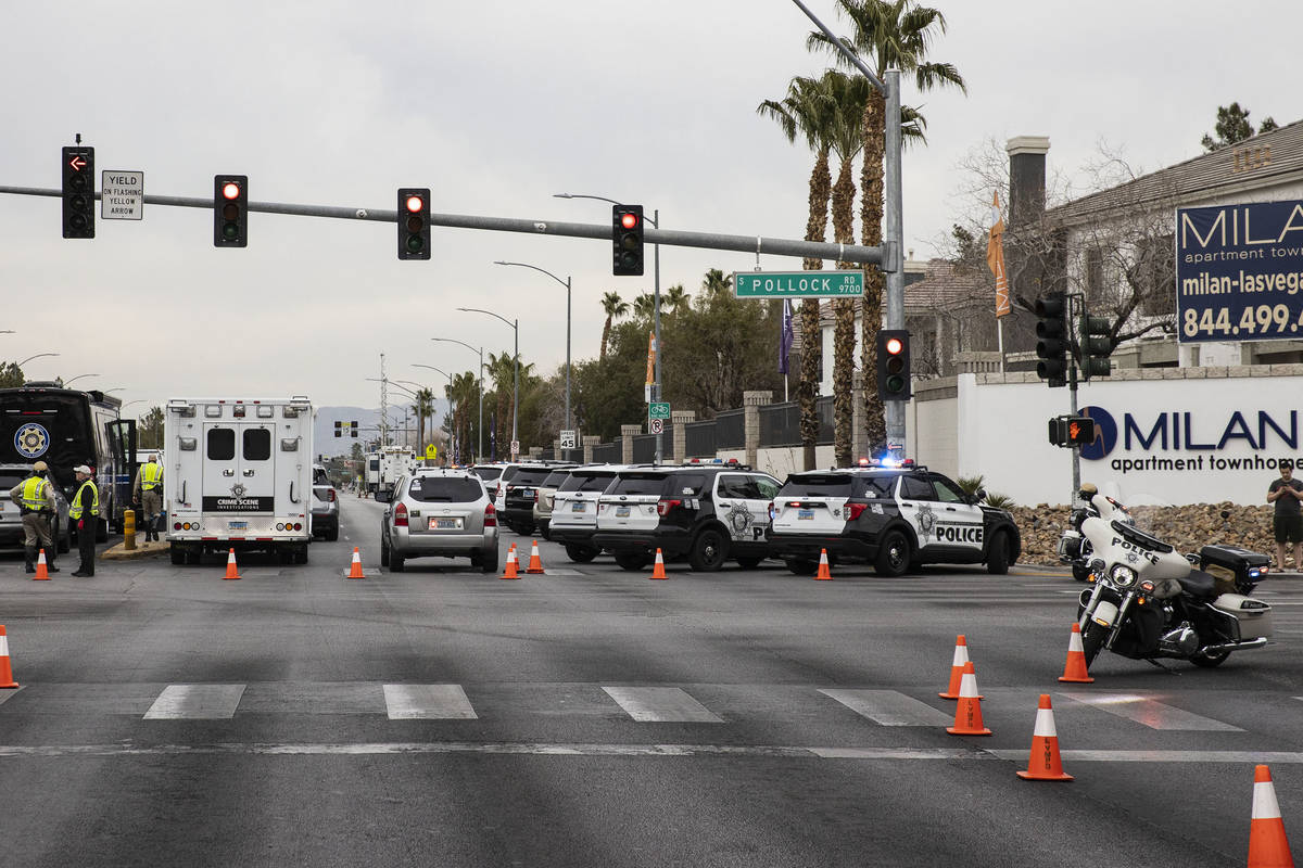 The Metropolitan Police Department investigates a barricade situation at Milan Apartment Townho ...