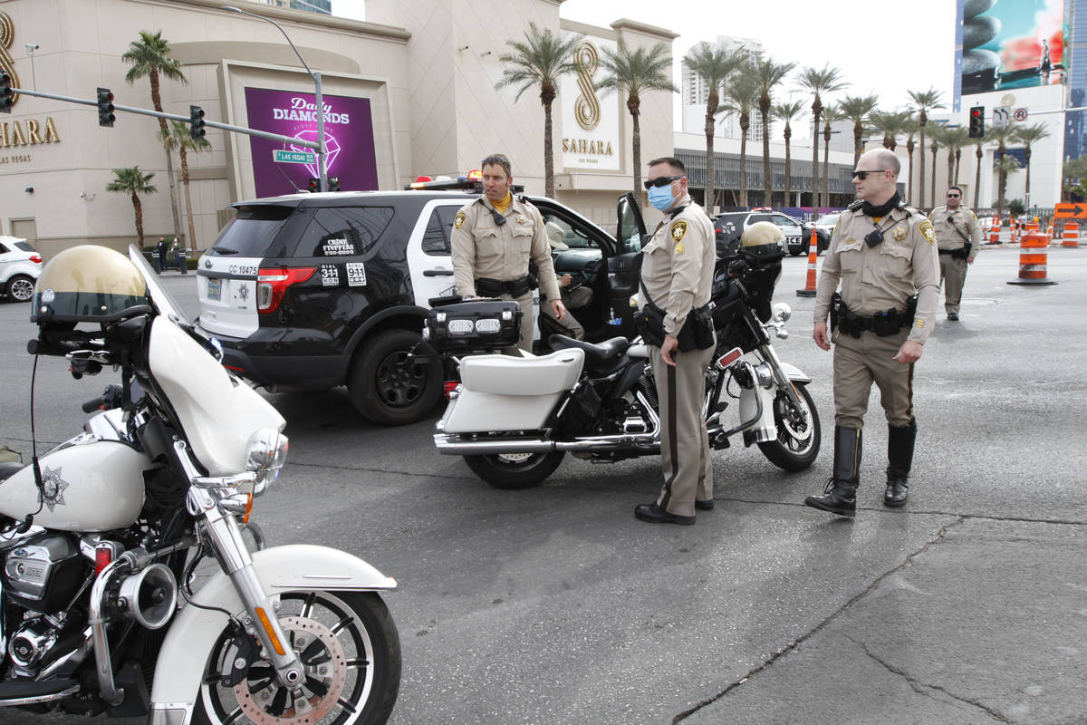 Las Vegas police investigate a fatal accident near Sahara Avenue and Las Vegas Boulevard South ...