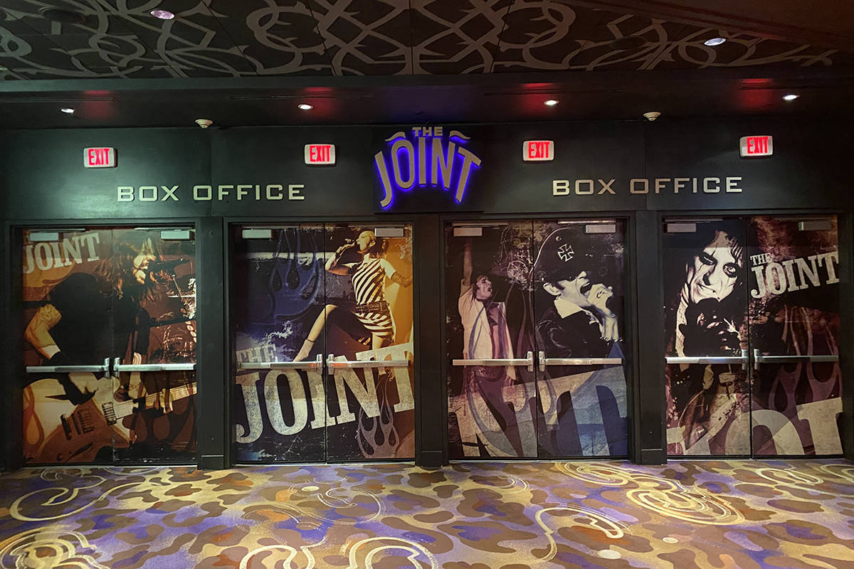 A shot of the entrance of The Joint at the Hard Rock Hotel on Friday, Jan. 31, 2020. (John Kats ...