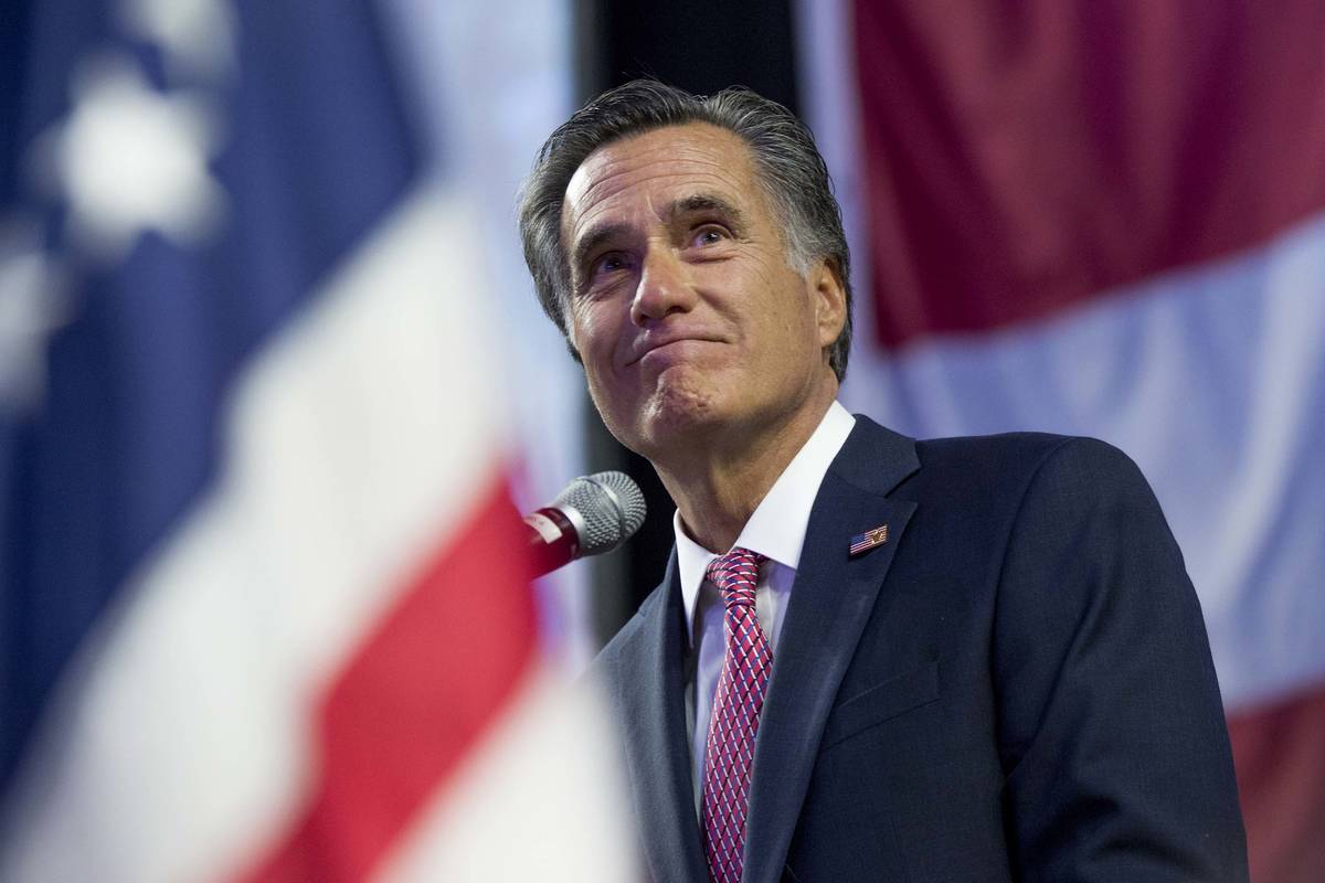 Mitt Romney. (Leah Hogsten/The Salt Lake Tribune via AP, File)