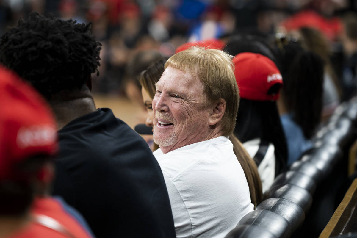 Oakland Raiders owner Mark Davis photographed during the Las Vegas Aces and Atlanta Dream WNBA ...