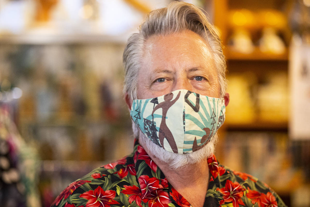 Lee Scott, of Las Vegas, poses for a portrait inside of Main Street Peddlers antique mall in th ...