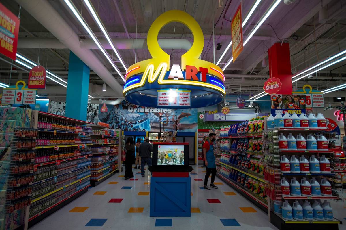 Opening day at the Omega Mart at Area15 on Thursday, Feb. 18, 2021, in Las Vegas. (Ellen Schmid ...