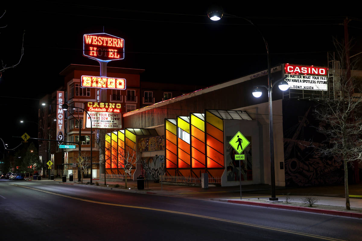 The Western Hotel in Las Vegas Wednesday, Feb. 17, 2021. The family of the late Tony Hsieh is s ...