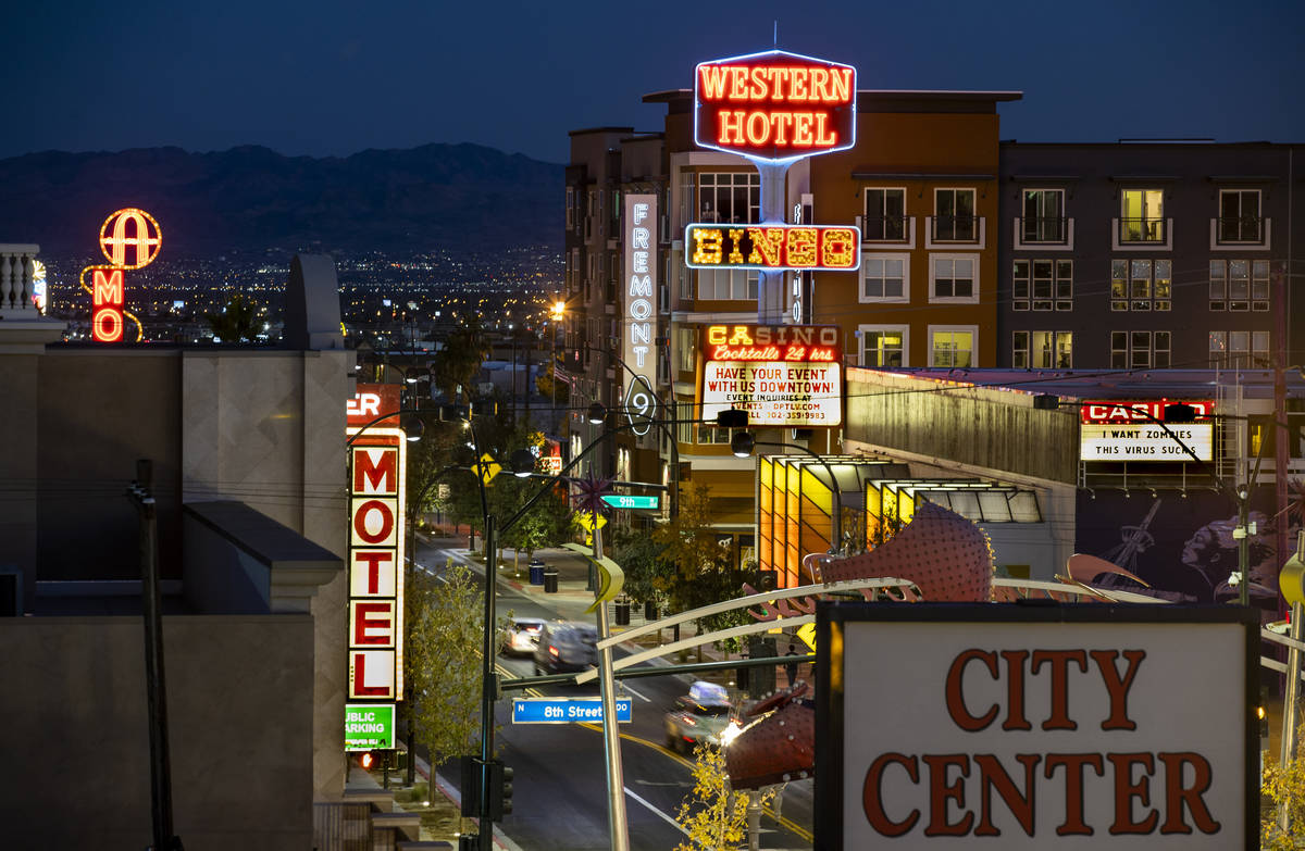 The former Western hotel-casino along Fremont Street on Tuesday, Dec. 1, 2020, in Las Vegas. (L ...