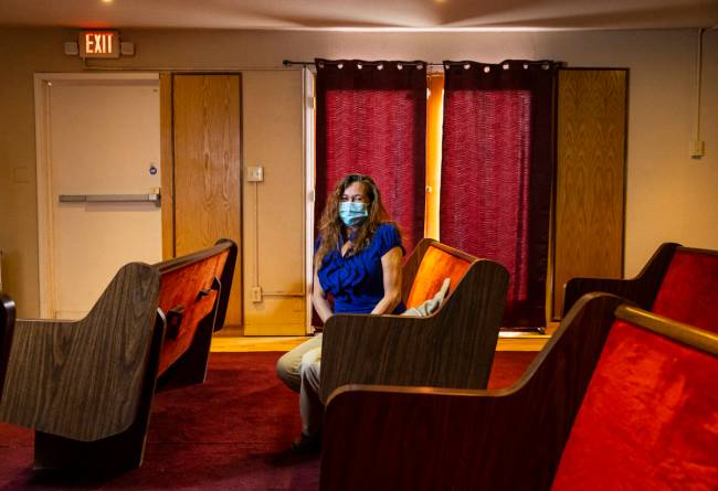 Sheila Winn, funeral director at Clark County Funeral Services, poses for a portrait in the cha ...