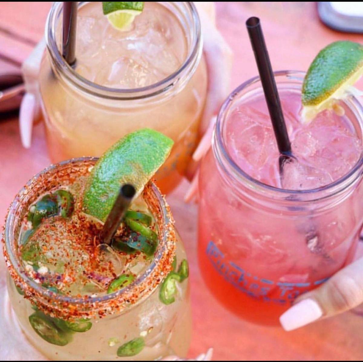 A selection of margaritas at Pinches Tacos. (Pinches Tacos)