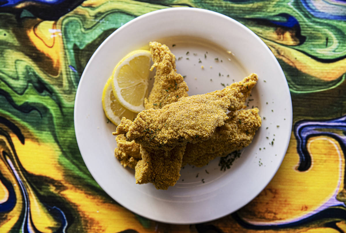 Southern fried catfish is served at Chef Carol's Southern Kitchen in Las Vegas. (Benjamin Hager ...