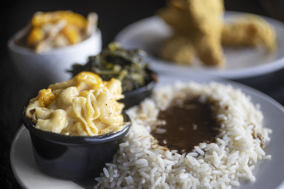 Mac and cheese, collard greens, gravy and rice are some of the staples served at Chef Carol's S ...