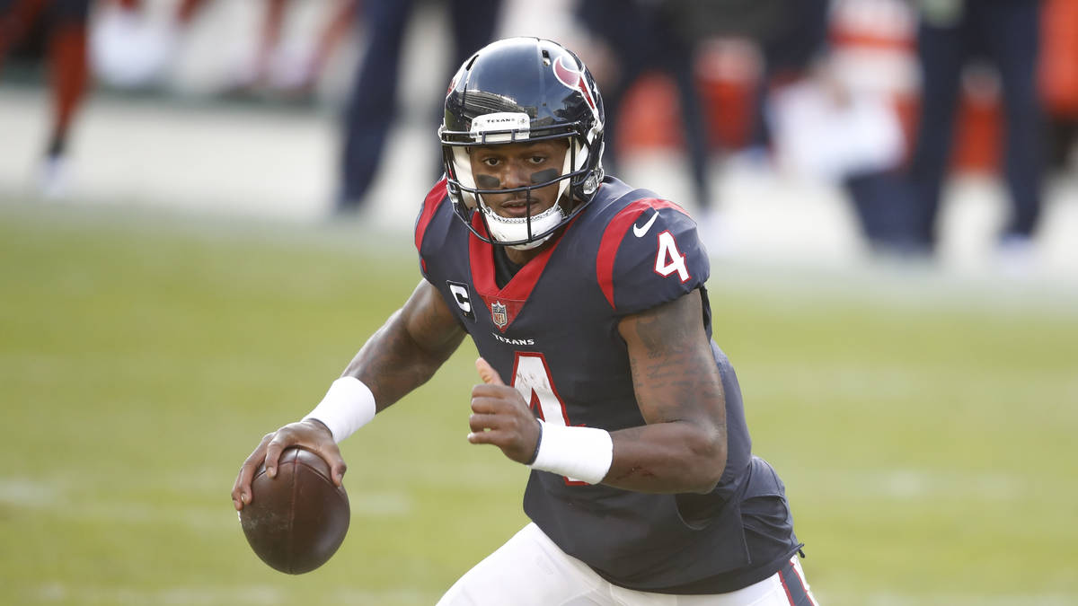 Houston Texans quarterback Deshaun Watson (4) in action during the second half of an NFL footba ...