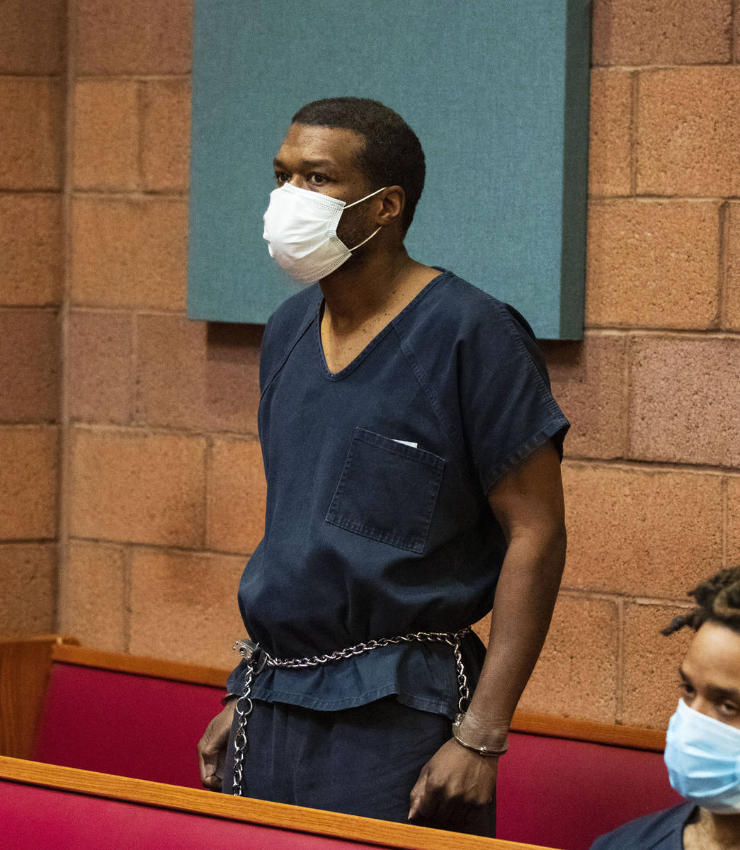 Willis Davis, who is accused of killing three teens in 1996, appears in North Las Vegas Justice ...