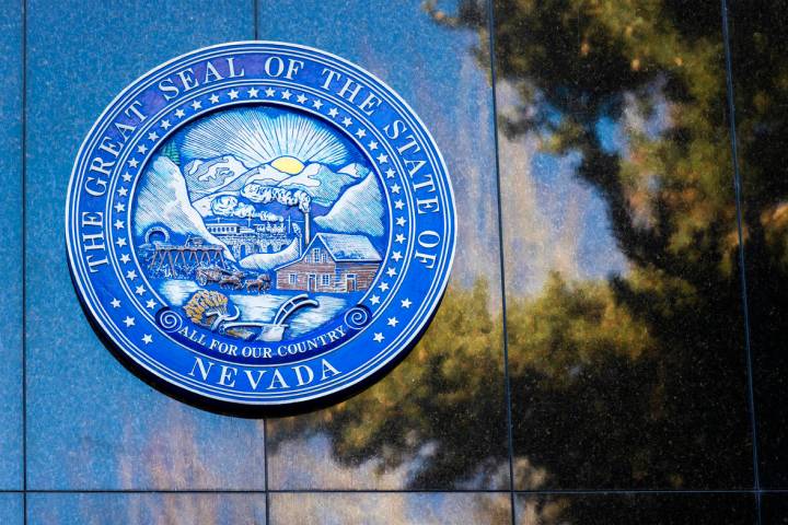 Signage at the Nevada State Legislature Building at the state Capitol complex on Sunday, Jan. 1 ...