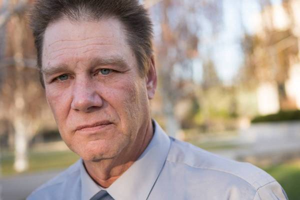 Fred Steese is seen outside the Nevada Supreme Court in Carson City following his successful pa ...