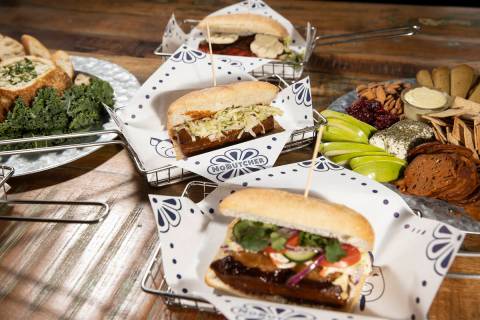 Vegan sandwiches and food platters from NoButcher. (Erik Verduzco/rjmagazine) @Erik_Verduzco