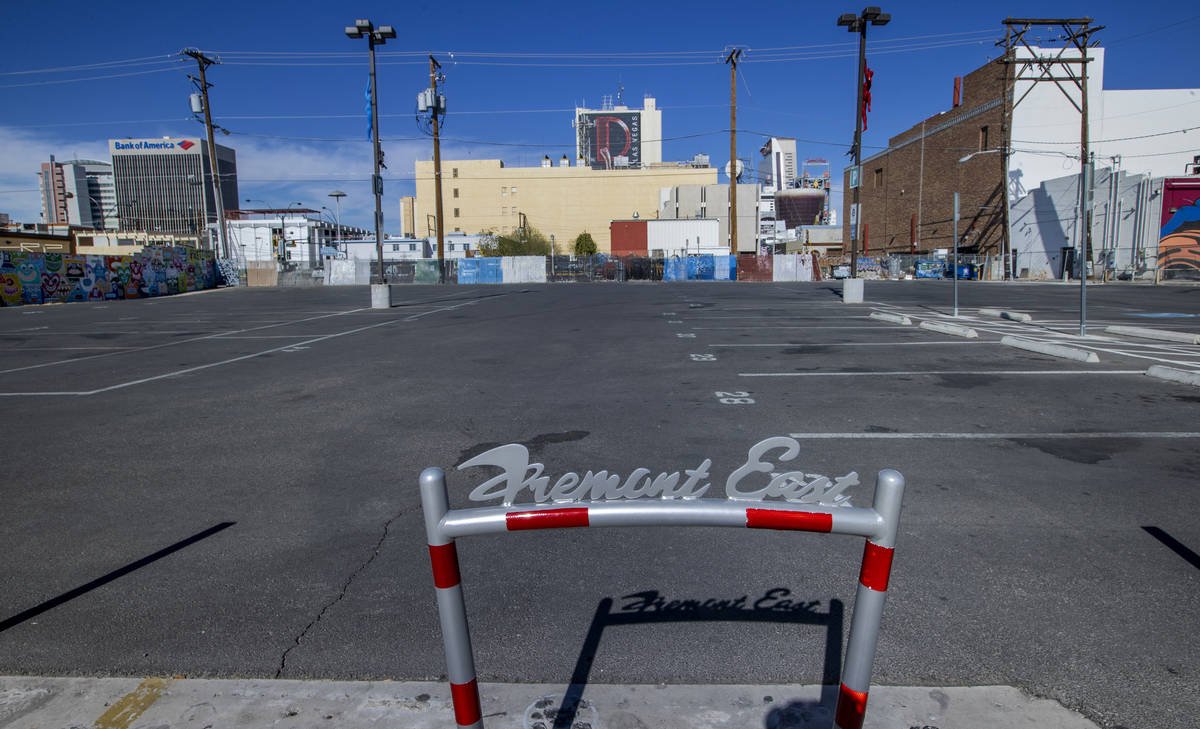 Parking lot at 118 S. 7th St. in downtown Las Vegas that was owned by Tony Hsieh on Tuesday, Ma ...
