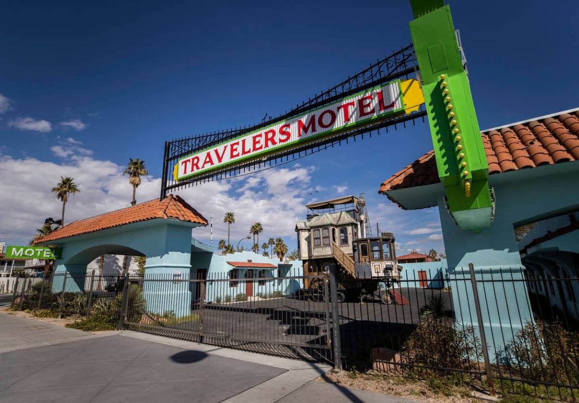 The former Travelers Motel at 1100 East Fremont St. in downtown Las Vegas. (Benjamin Hager/Las ...