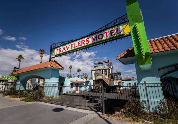 The former Travelers Motel at 1100 East Fremont St. in downtown Las Vegas. (Benjamin Hager/Las ...