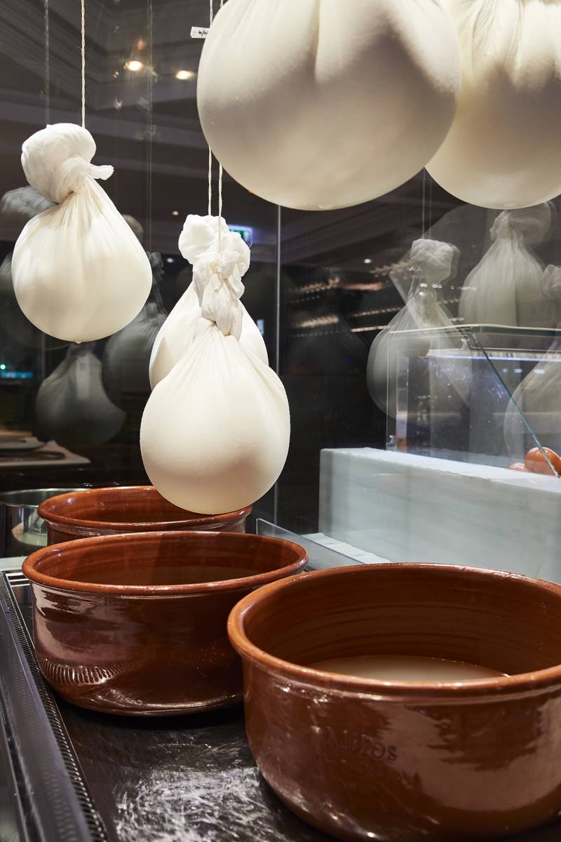 Guests at Estiatori Milos' new location will be able to view traditional Greek yogurt being mad ...