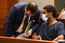 Brandon Leath, accused of punching and killing a man outside Bally's, talks to his attorney, Ma ...